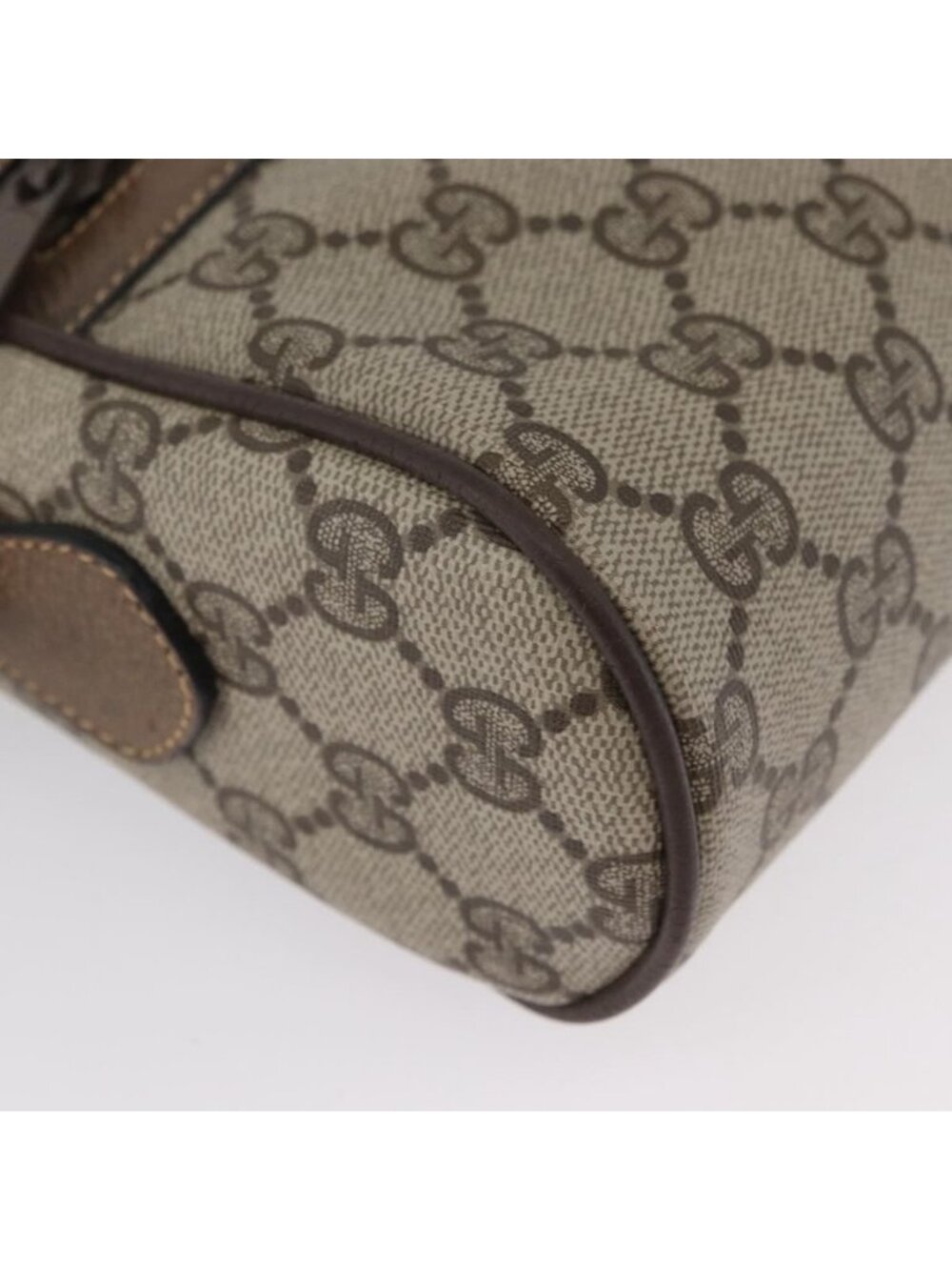 Authentic GUCCI GG Supreme Web Sherry Line Bag PVC Beige Gold 904 02 004 - Picture 6 of 16